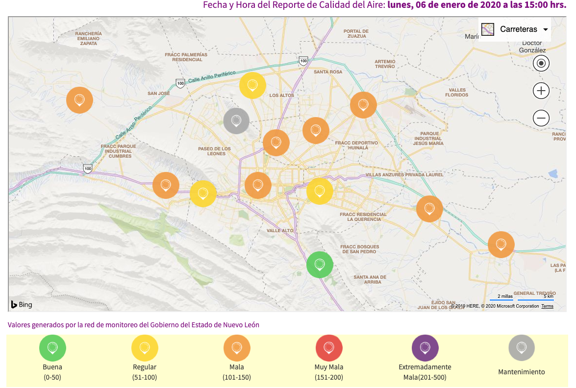 calidad del aire contaminacion monterrey