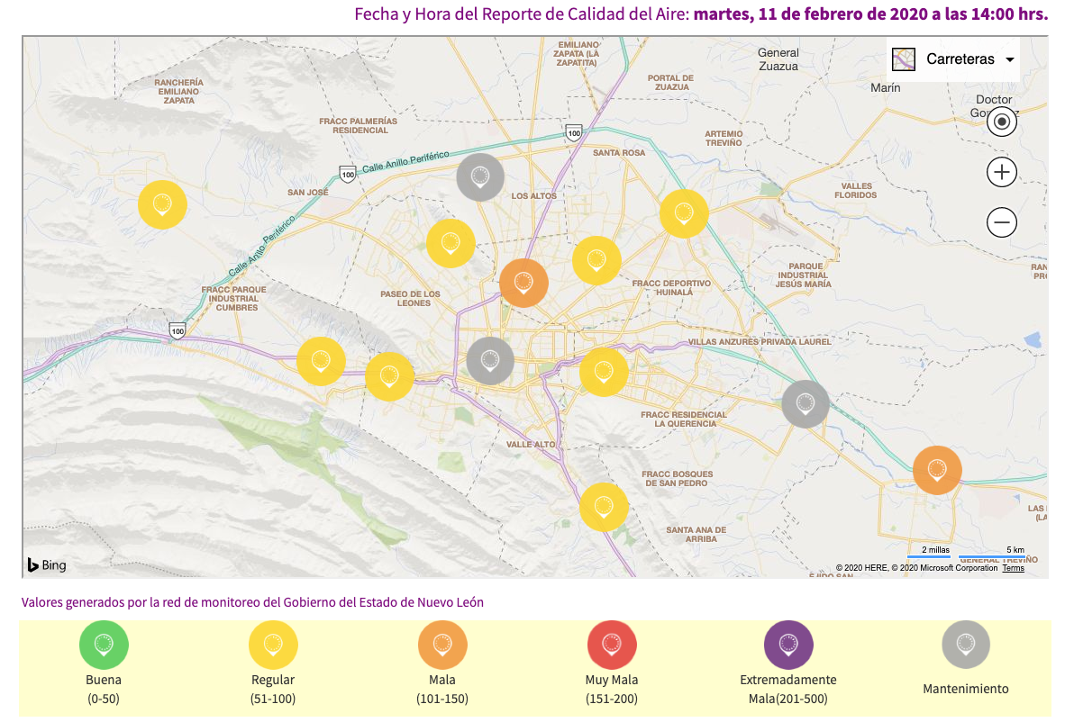 calidad del aire contaminacion monterrey