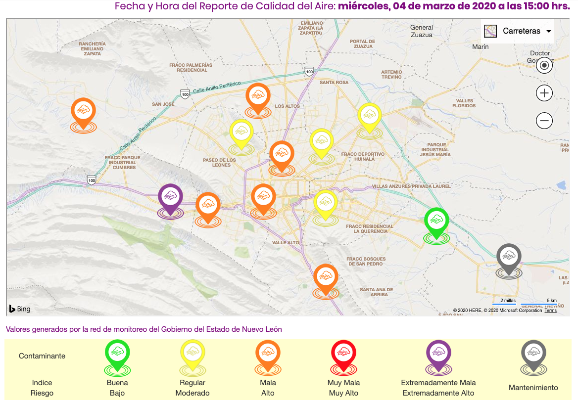 calidad del aire alerta ambiental monterrey