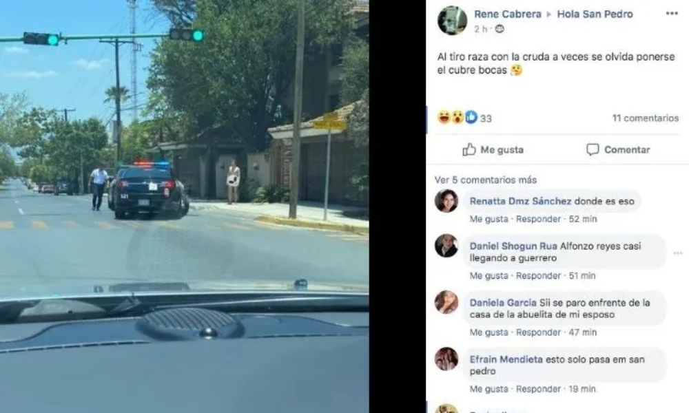 Arrestan a hombre por caminar desnudo en San Pedro