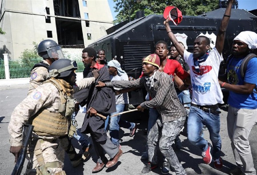 protesta en haití