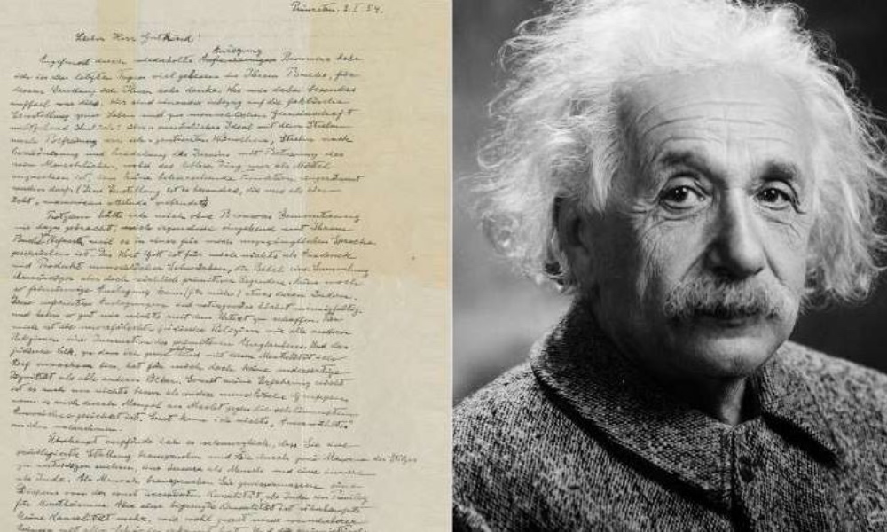 Carta en la que Einstein cuestiona la existencia de Dios 