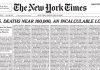 The New York Times rinde homenaje a víctimas de COVID-19