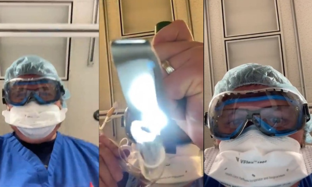Médico simula en video lo que es estar intubado por COVID-19