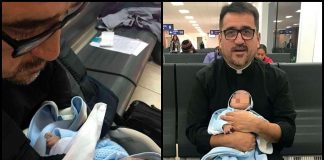 iQué buen corazón! Sacerdote adopta a bebé con síndrome de Down