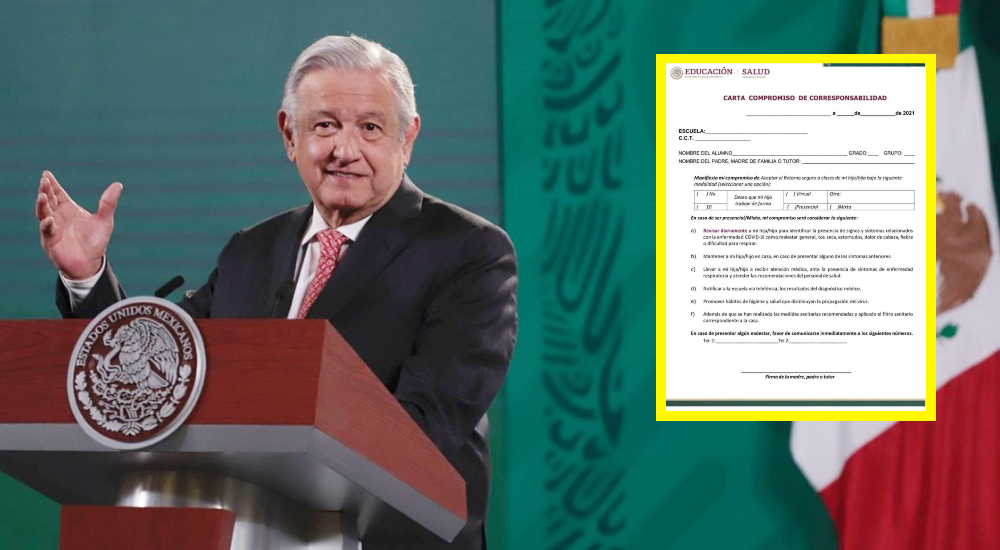 amlo carta responsiva sep clases presenciales