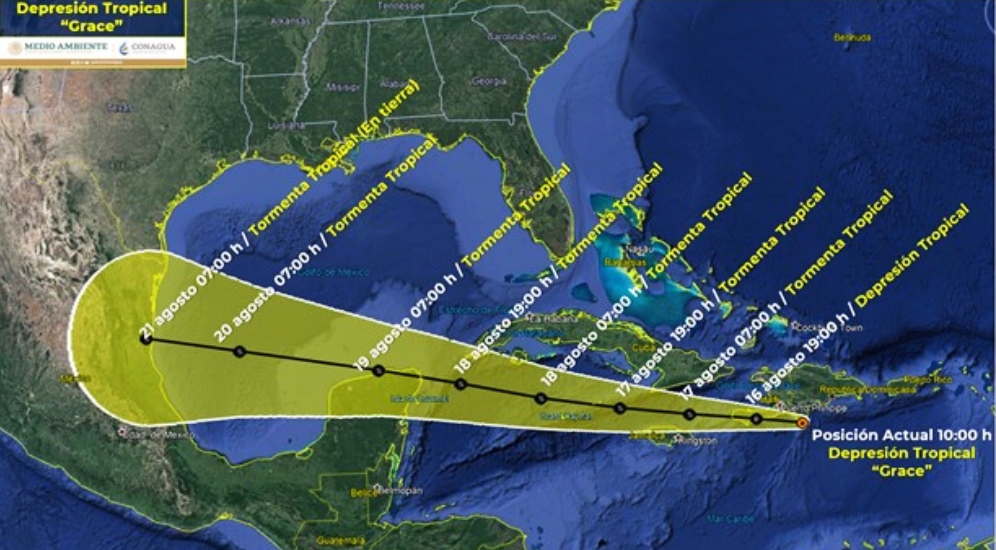 depresion tropical grace