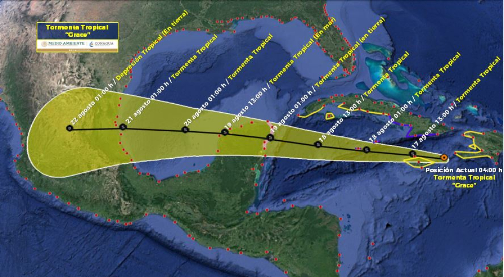 tormenta tropical grace nuevo leon mexico