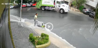 video trabajadores de limpieza basura