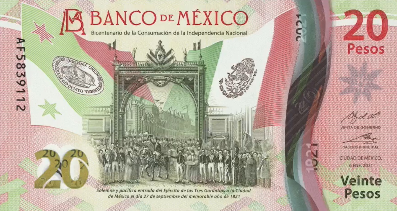 billete de 20 pesos