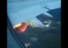video avion de viva aerobus turbina fuego