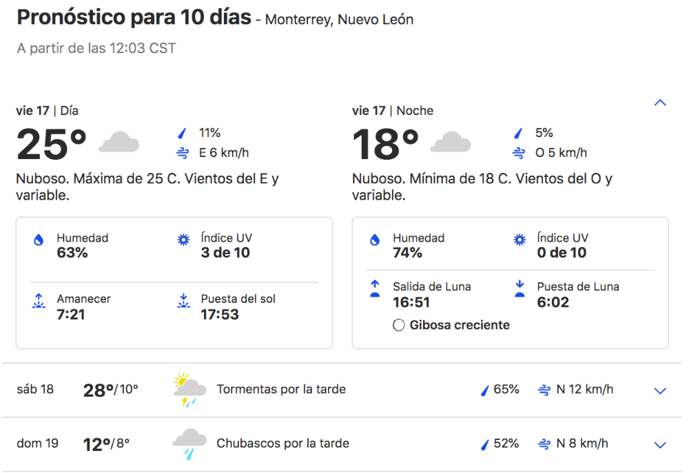 frente frio monterrey